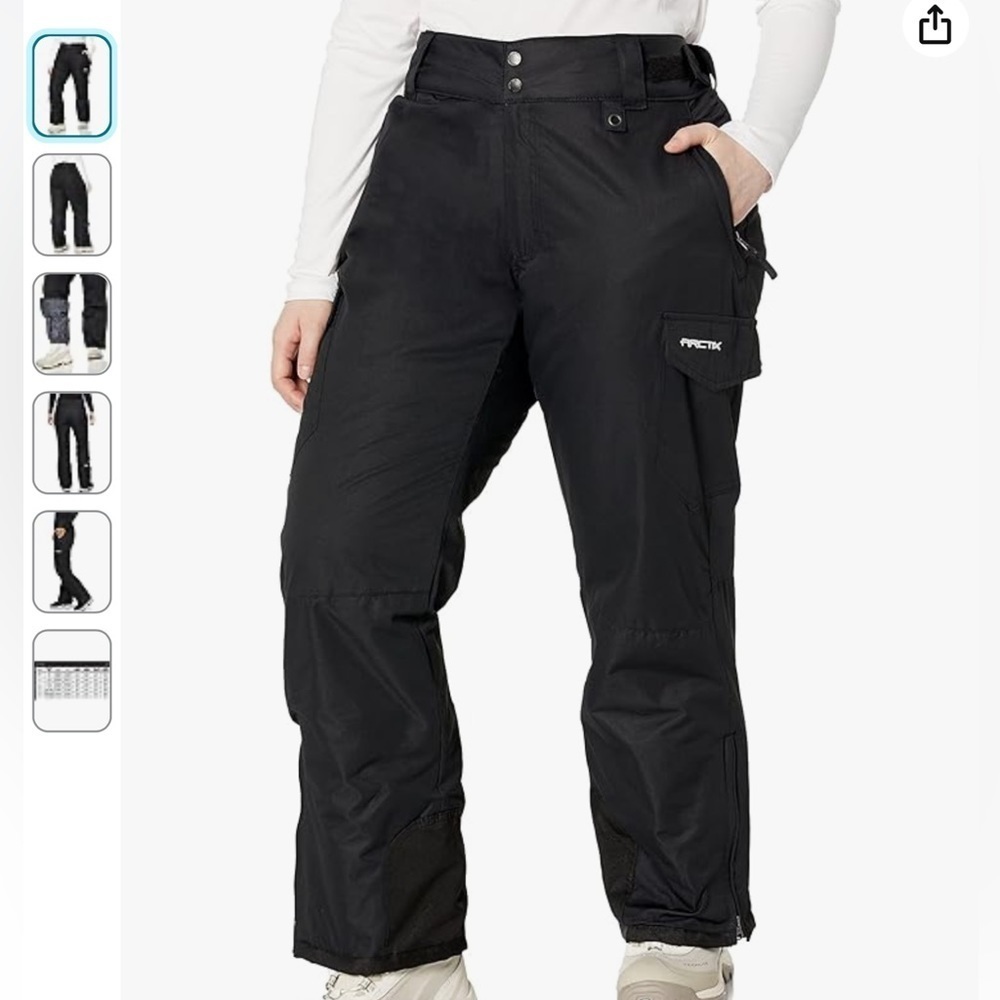 Arctix Snow Sports Cargo pants black Size Medium New with tag